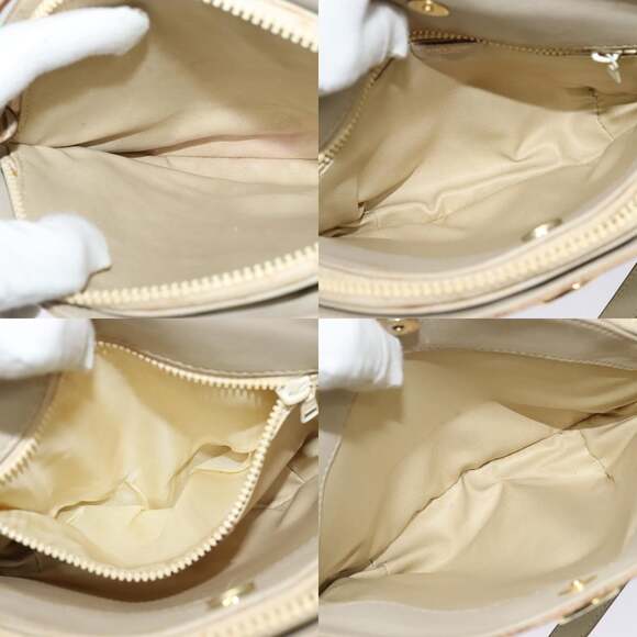 CELINE Shoulder Bag Leather Gold Beige - Picture 12 of 13